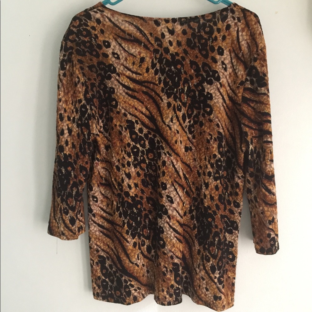 JM Collection Patterned Top - Picture 2 of 4